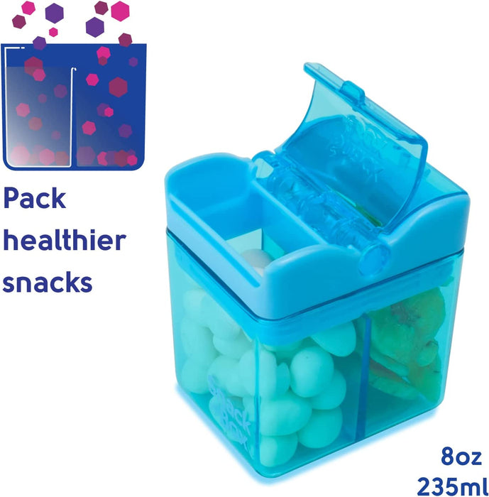 Precidio Design Snack in the Box Eco-Friendly Reusable Snack Container, Blue