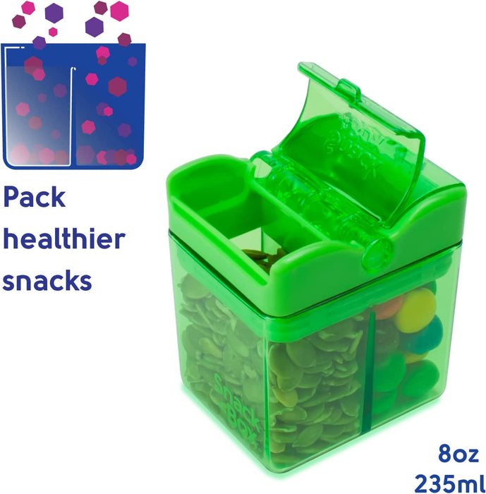 Precidio Design Snack in the Box Eco-Friendly Reusable Snack Container, Green