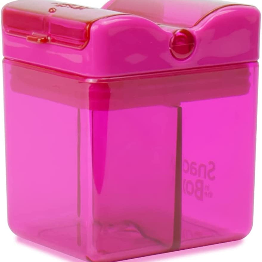 Precidio Design Snack in the Box Eco-Friendly Reusable Snack Container, Pink