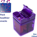 Precidio Design Snack in the Box Eco-Friendly Reusable Snack Container, Purple