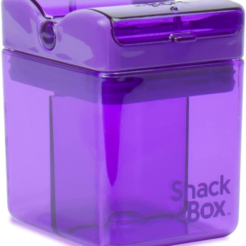 Precidio Design Snack in the Box Eco-Friendly Reusable Snack Container, Purple