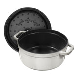Staub 7-qt Round Cocotte, White Truffle