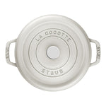 Staub 7-qt Round Cocotte, White Truffle