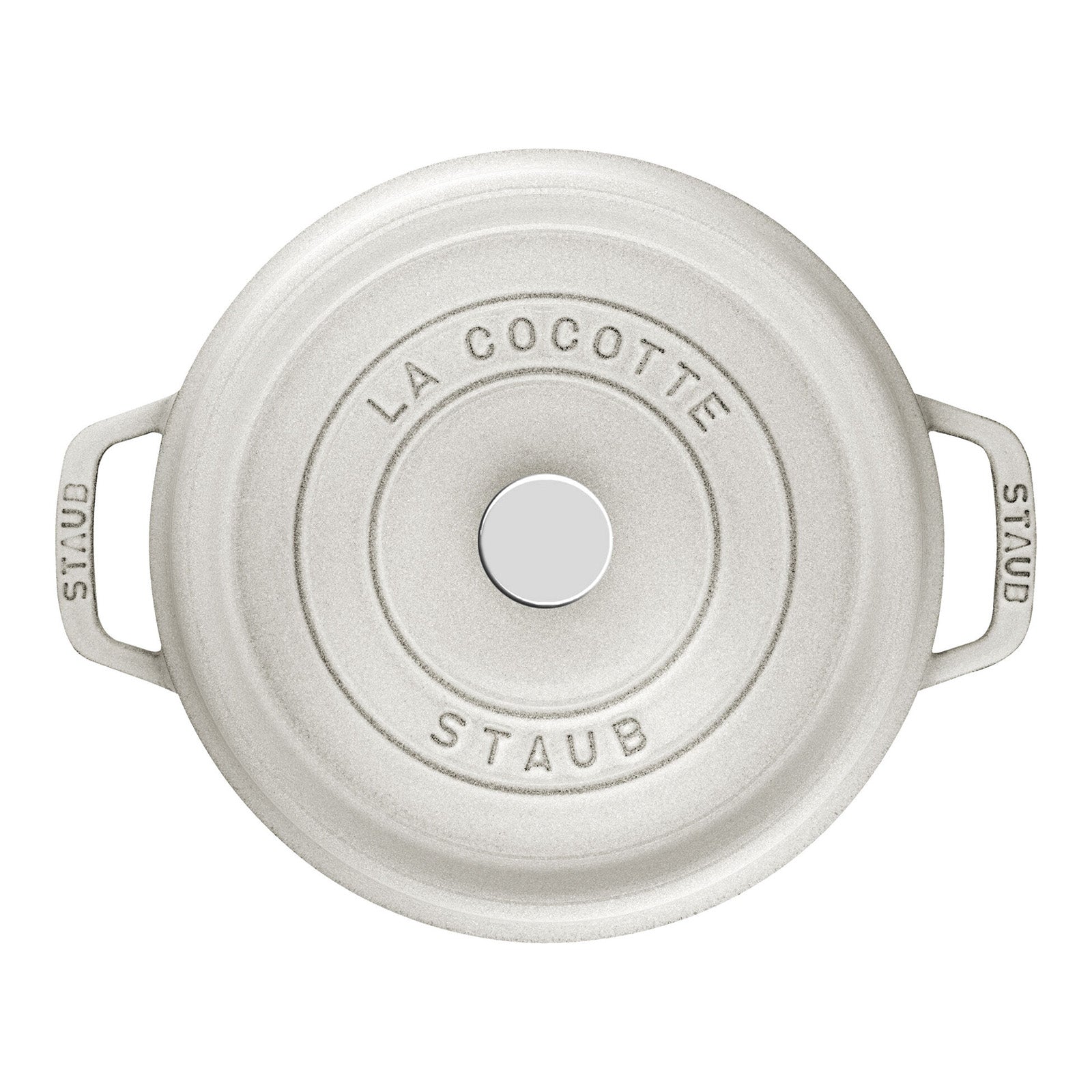 Staub 7-qt Round Cocotte, White Truffle