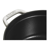 Staub 7-qt Round Cocotte, White Truffle