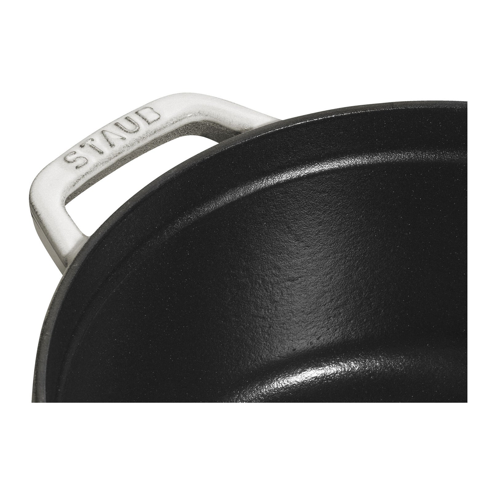 Staub 7-qt Round Cocotte, White Truffle