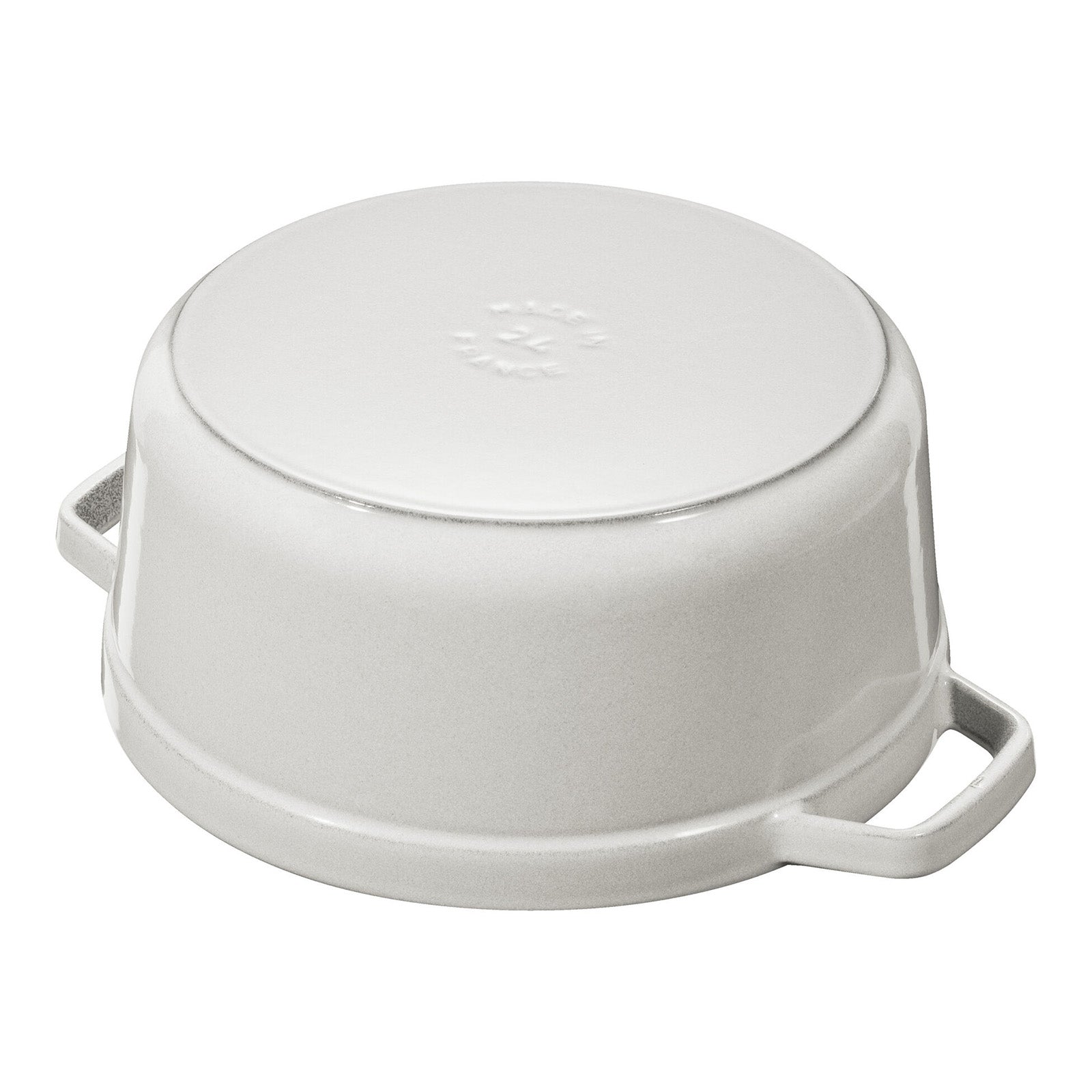 Staub 7-qt Round Cocotte, White Truffle