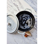 Staub 7-qt Round Cocotte, White Truffle