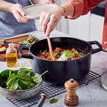 Alva Nori 5.3 Quart Enameled Cast Iron Dutch Oven with Lid and Bronze Knob