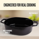 Alva Nori 5.3 Quart Enameled Cast Iron Dutch Oven with Lid and Bronze Knob
