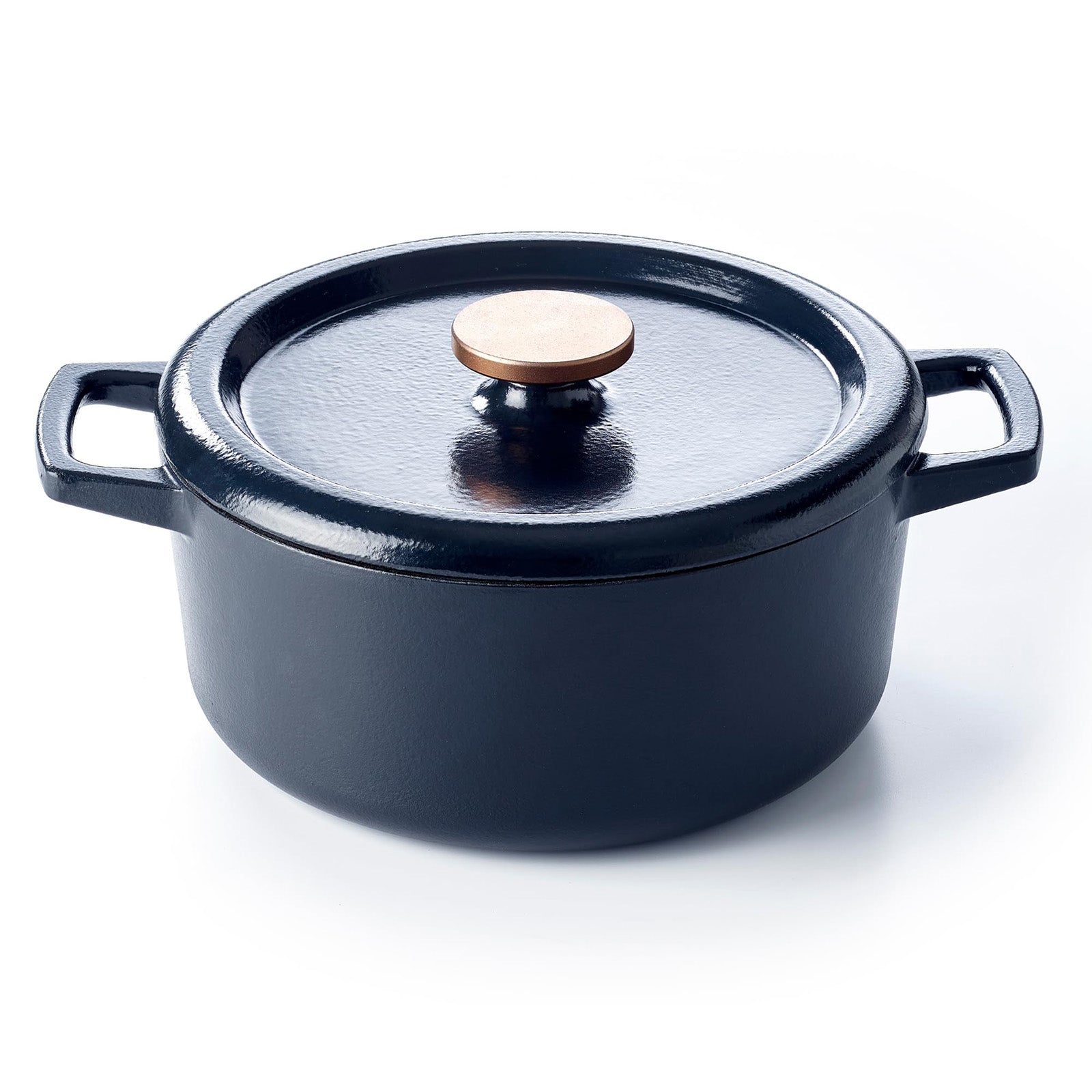 Alva Nori 5.3 Quart Enameled Cast Iron Dutch Oven with Lid and Bronze Knob
