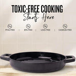 Alva Nori 11-Inch Enameled Oval Cast Iron Grill Pan