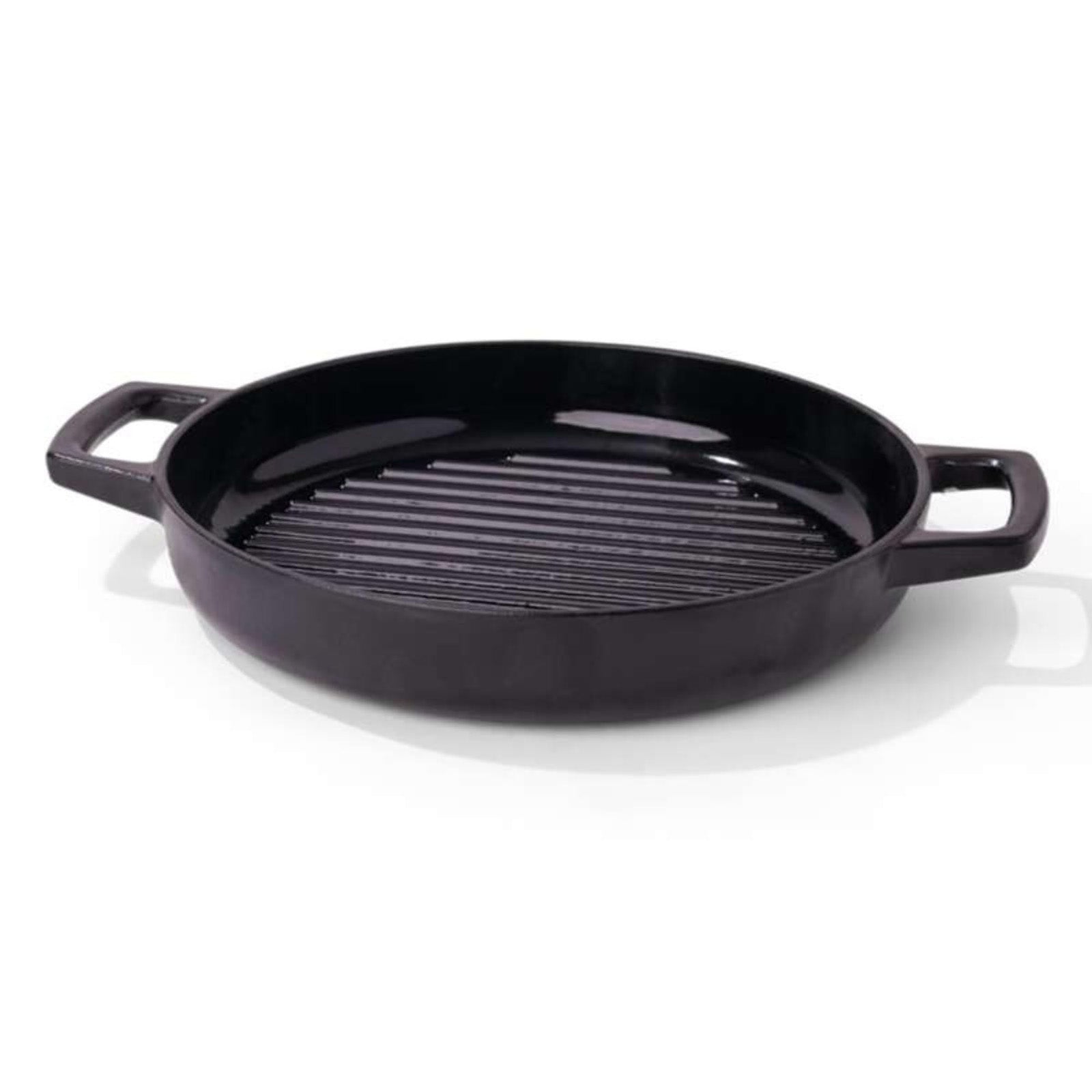 Alva Nori 11-Inch Enameled Oval Cast Iron Grill Pan