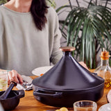 Alva Nori 11-Inch Enameled Oval Cast Iron Tagine