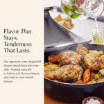 Alva Nori 11-Inch Enameled Oval Cast Iron Tagine