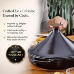 Alva Nori 11-Inch Enameled Oval Cast Iron Tagine
