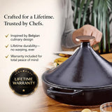 Alva Nori 11-Inch Enameled Oval Cast Iron Tagine
