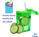 Precidio Design Drink in the Box Eco-Friendly Reusable Juice Box Container, 8 ounce, Green