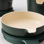 Alva Neat 5-Piece Ceramic Nonstick Stackable Cookware Set, Induction & Oven Safe, Green
