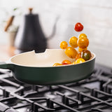 Alva Neat 5-Piece Ceramic Nonstick Stackable Cookware Set, Induction & Oven Safe, Green