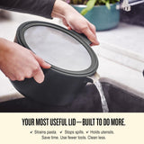 Alva Neat 5-Piece Ceramic Nonstick Stackable Cookware Set, Induction & Oven Safe, Peach