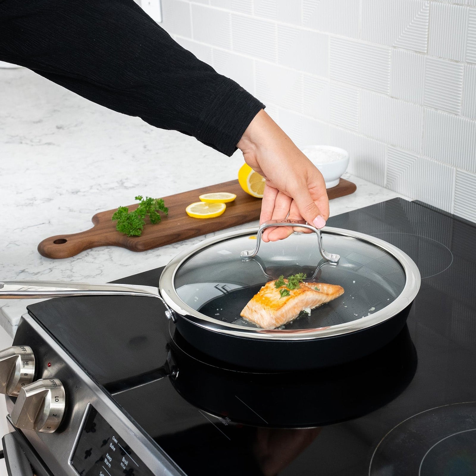 Alva Mastero 3.2-Quart Nonstick Saute Pan with Lid, 9.5-Inch