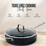 Alva Mastero 3.2-Quart Nonstick Saute Pan with Lid, 9.5-Inch