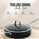 Alva Mastero 3.2-Quart Nonstick Saute Pan with Lid, 9.5-Inch