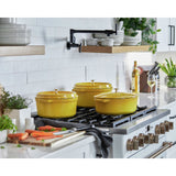 Staub 7-qt Round Cocotte, Citron