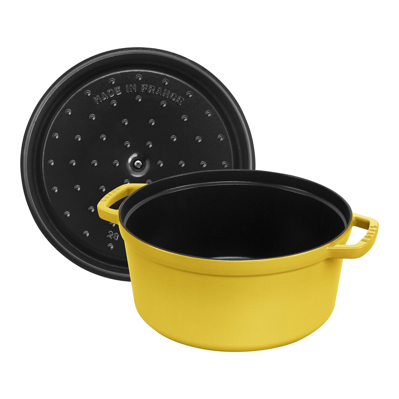 Staub 7-qt Round Cocotte, Citron