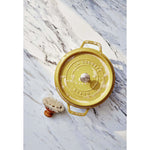 Staub 7-qt Round Cocotte, Citron