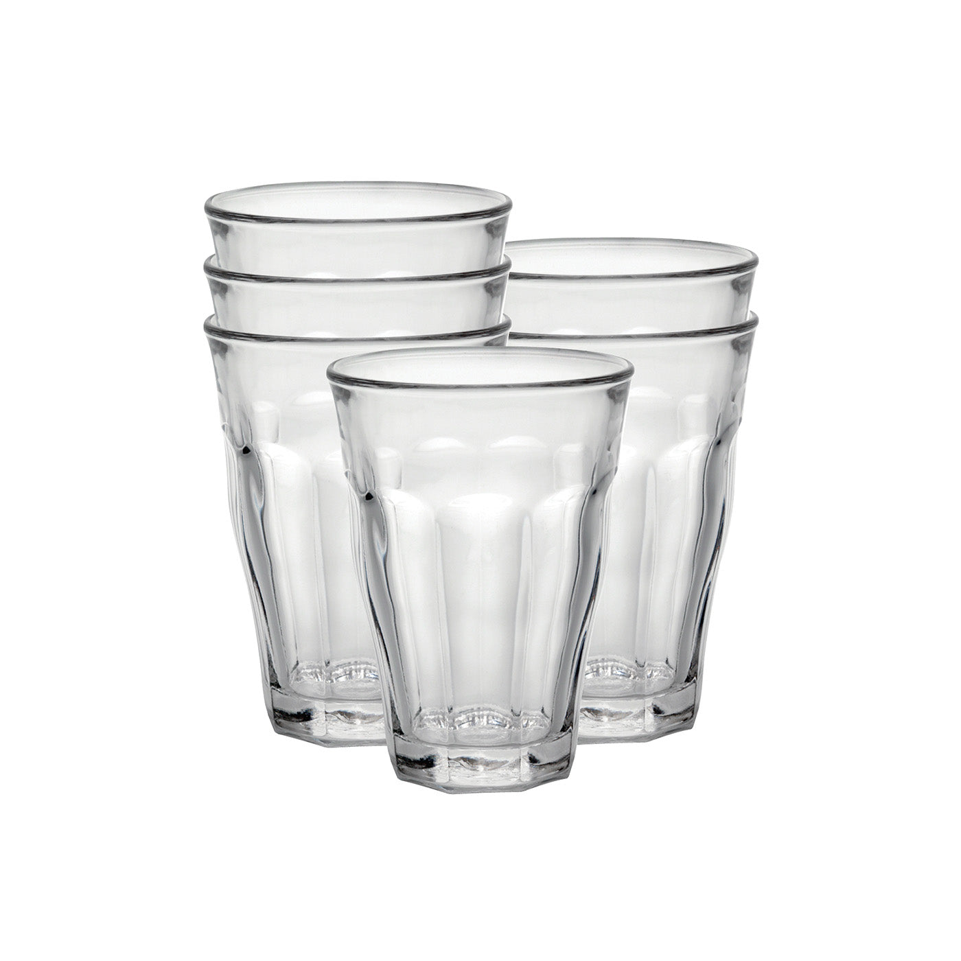 Duralex Picardie Made In France Clear Glass Tumbler, Set of 6, 12 ounce