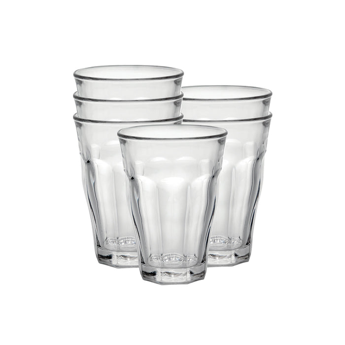 Duralex Picardie Made In France Clear Glass Tumbler, Set of 6, 12 Ounce