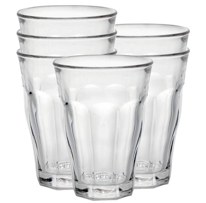 Duralex Picardie Made In France Clear Glass Tumbler, Set of 6, 17.625 Ounce