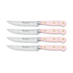 Wusthof Classic 4 Piece Steak Knife Set, Pink Sea Salt