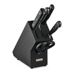 Wusthof Classic 6 Piece Knife Block Set, Black Ash