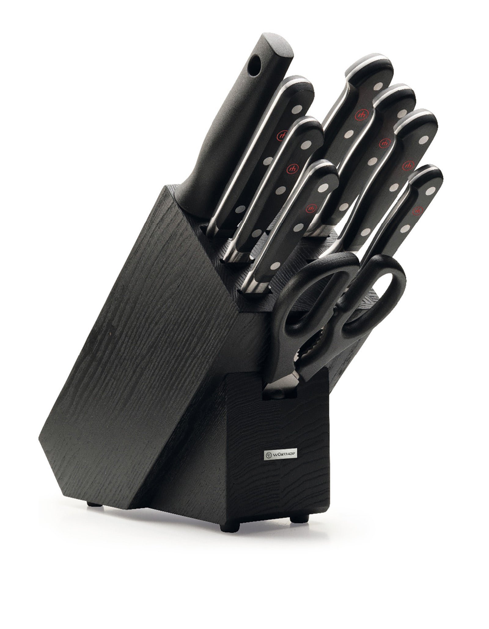 Wusthof Classic 10 Piece Knife Block Set, Black Ash