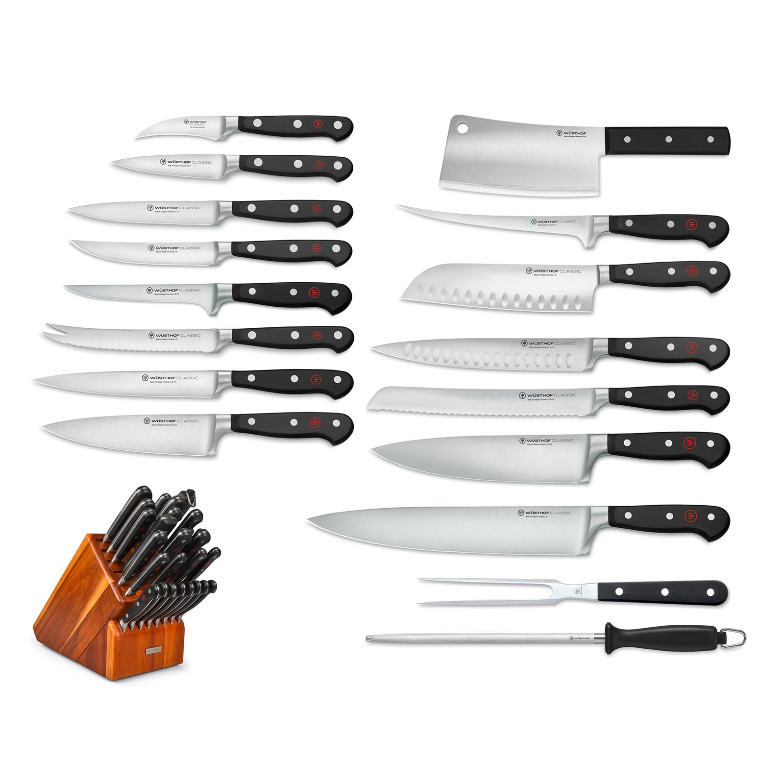 Wusthof Classic 26 Piece Knife Block Set, Acacia