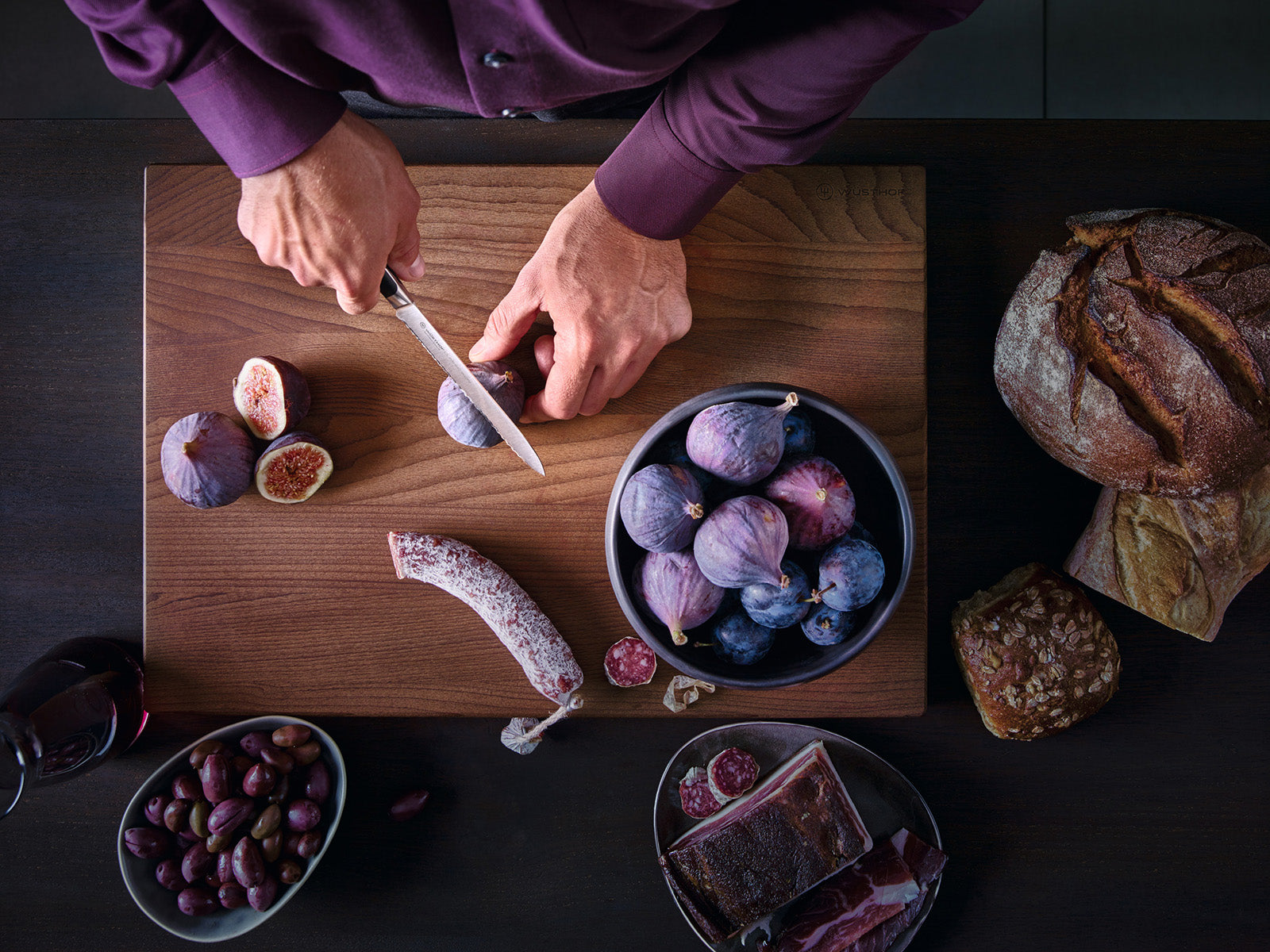 Wusthof Classic Ikon Classic Ikon 8 Piece Knife Block Set, Acacia