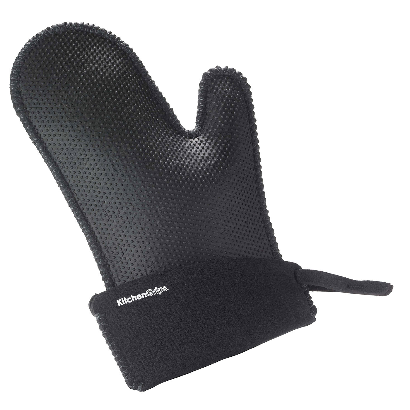 Kitchen Grips Silicone Chef's Mitt, Large, Black