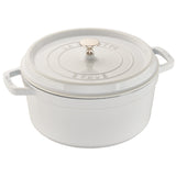 Staub 7-qt Round Cocotte, White