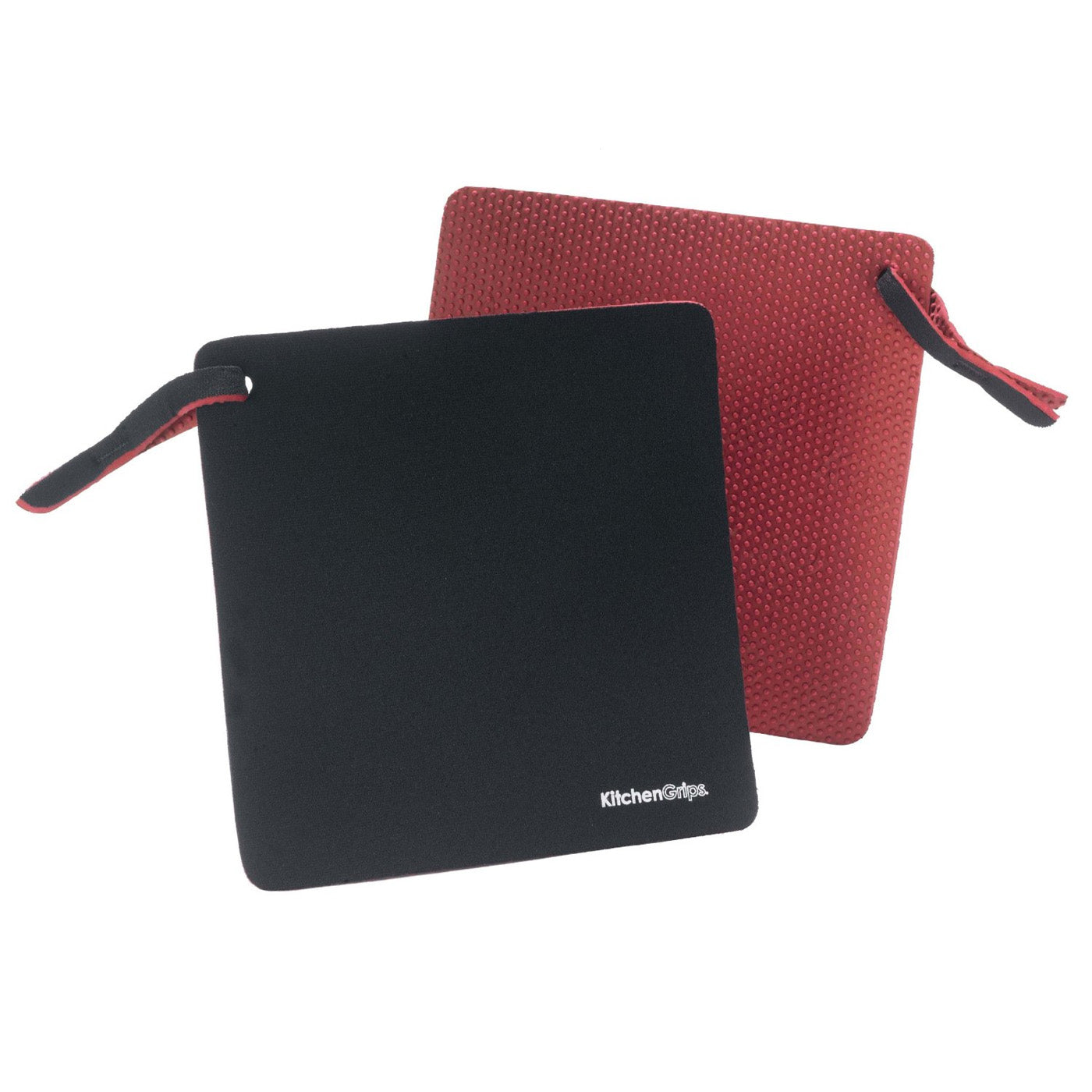 Kitchen Grips Pot Grabber & Trivet, 2 Piece Set, Black/Red