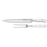 Wusthof Classic White Two Piece Carving Set, Hollow Edge