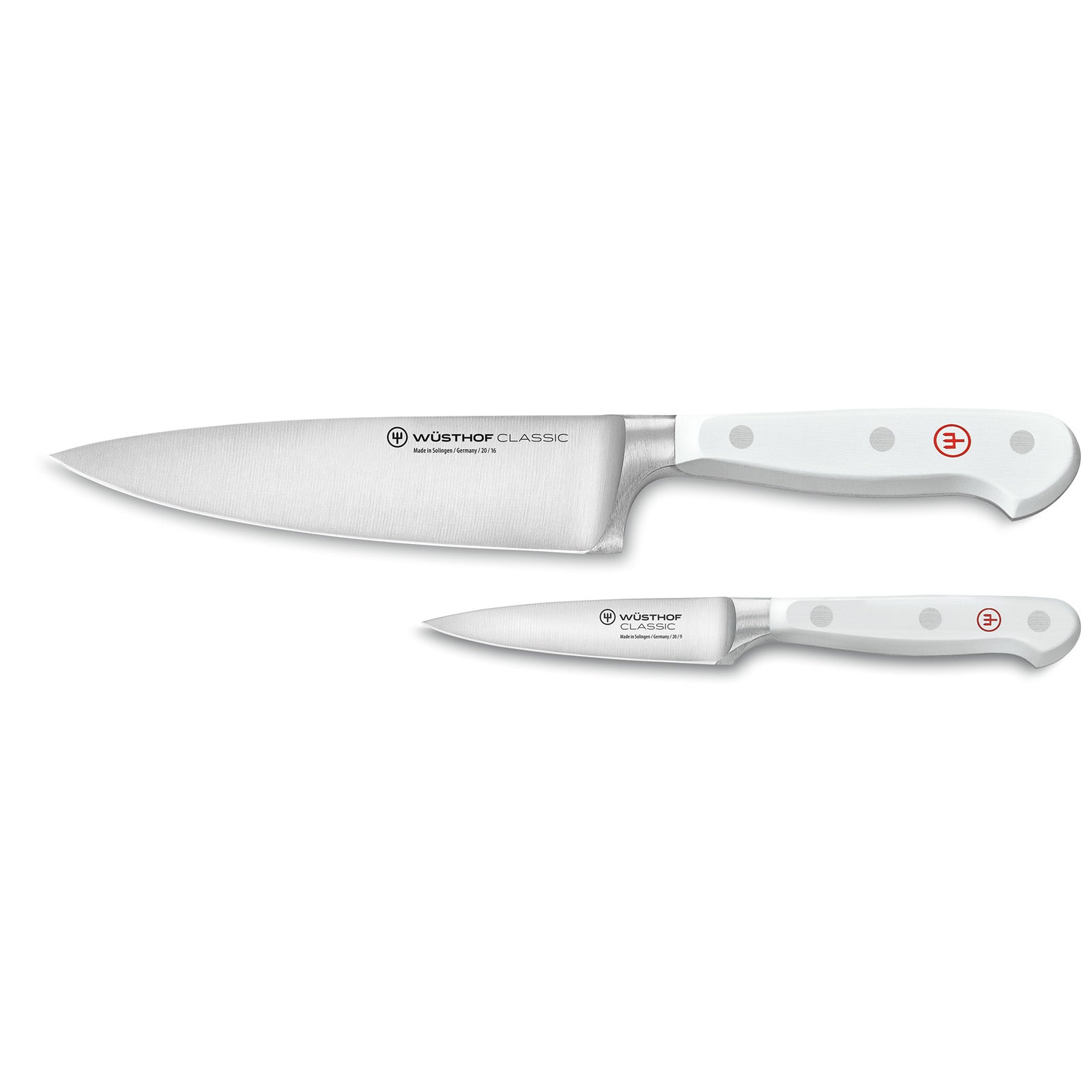 Wusthof Classic White Two Piece Prep Set, 3.5 Inch Paring & 6 Inch Chef's Knife