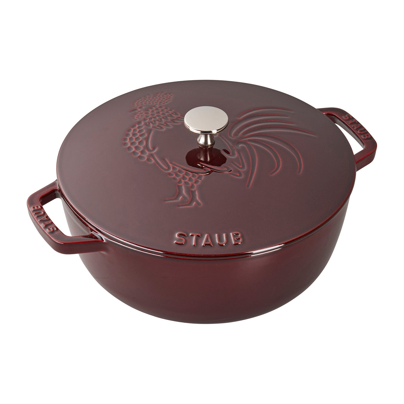 Staub Cast Iron 3.75-qt Essential French Oven Roaster, Grenadine