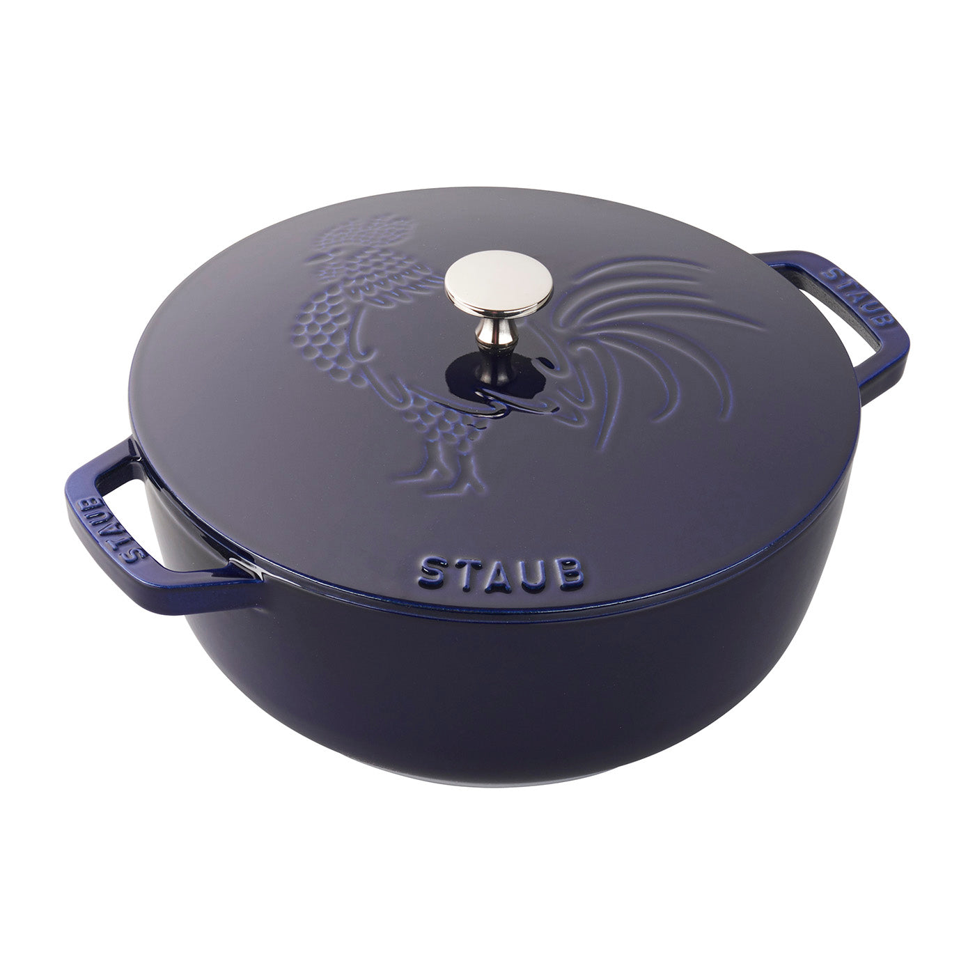 Staub Cast Iron 3.75-qt Essential French Oven Roaster, Dark Blue