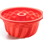 Lekue Silicone 8.75 Inch Deep Savarian Baking Mold, Red