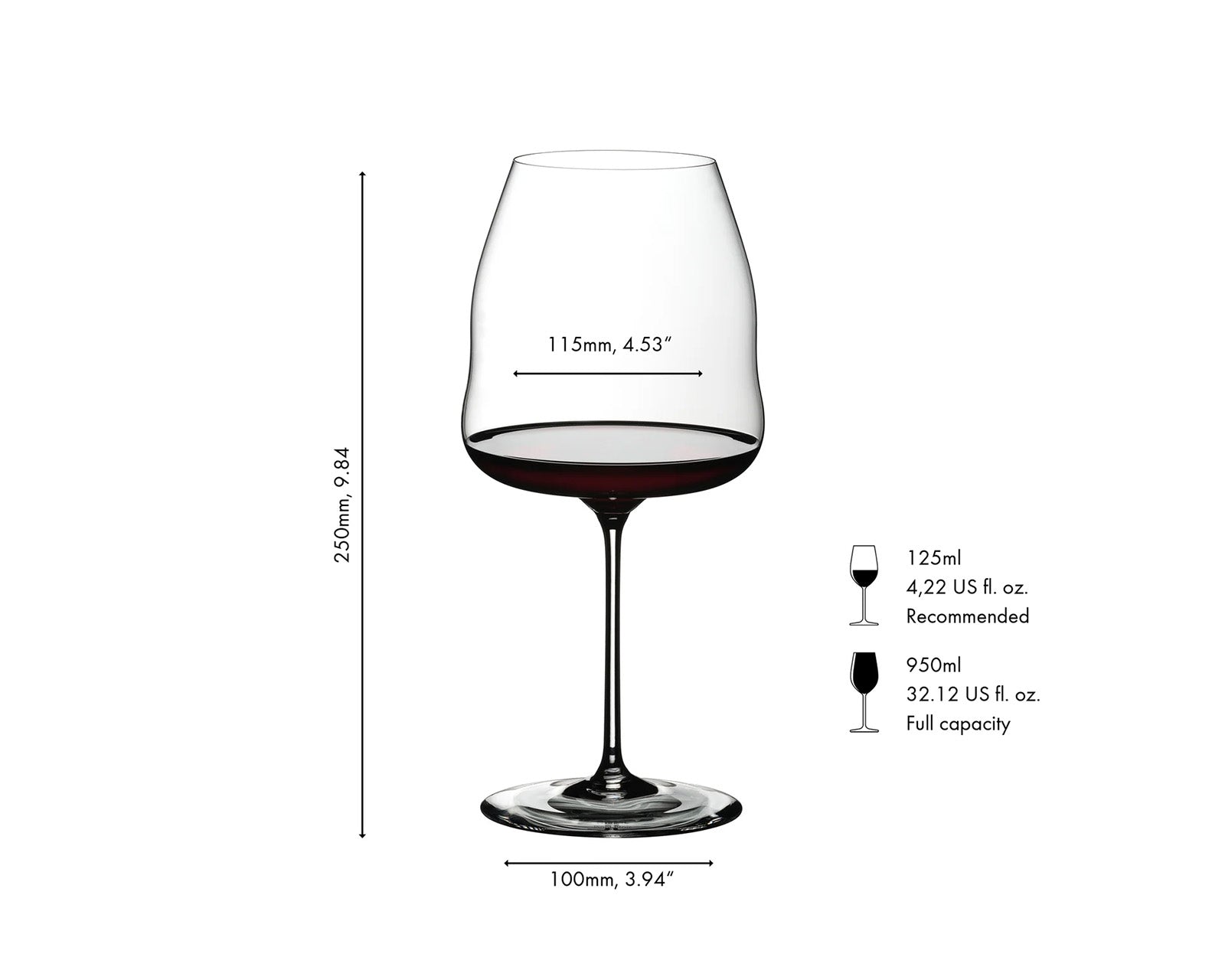Riedel Winewings Pinot Noir/Nebbiolo Wine Glass, Single Glass