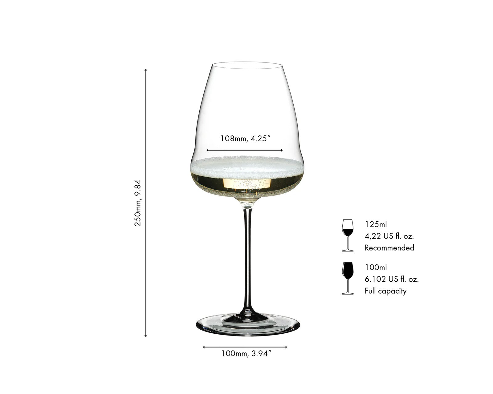Riedel Winewings Champagne Wine Glass, Single Glass