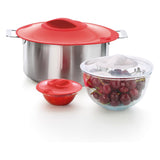 Lekue Silicone Suction Lid, Clear, 12.6-Inch